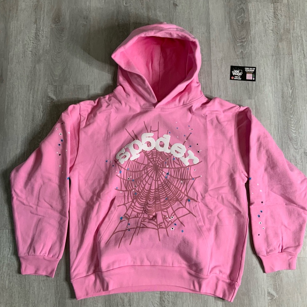 Pink Sp5der Og Web Hoodie